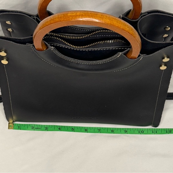 Laura Ashley Black Ivy Tote Crossbody shoulder bag with wooden handles - Picture 7 of 7